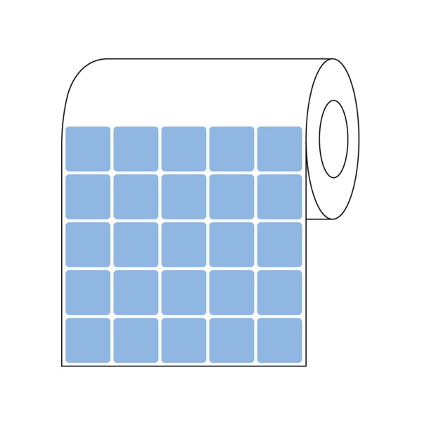 Xylene Resistant Slide Label, 7/8" x 7/8", 5 Across Blue